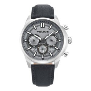 Police Rangy Grey Dial Grey Leather Multifunction Pewjf0021001 Watch