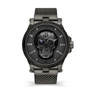 Police Vertex 3H Black Dial Ipgun Mesh Pewjg2108502 Watch