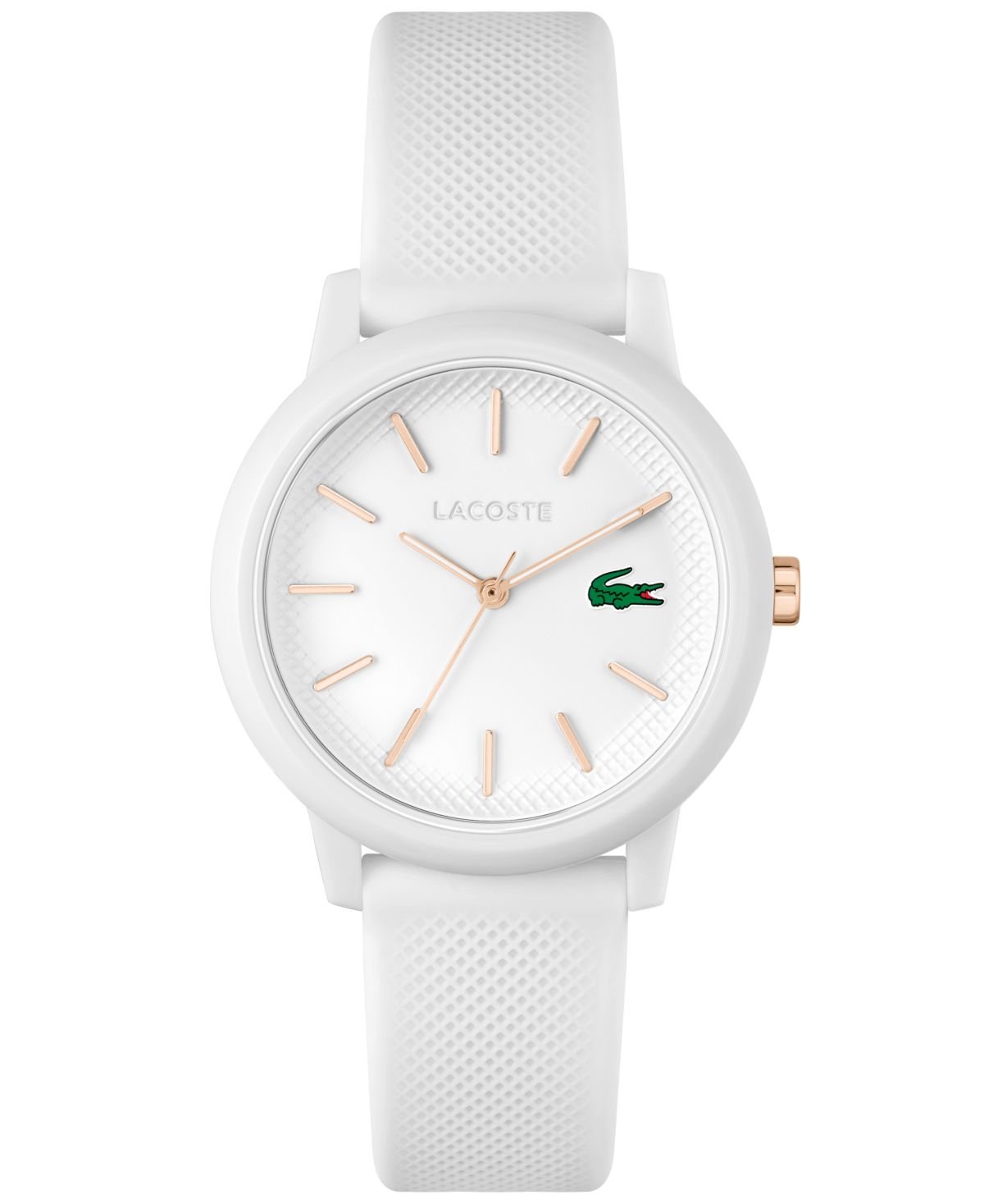 Women's L.12.12 White Silicone Strap Watch 36mm