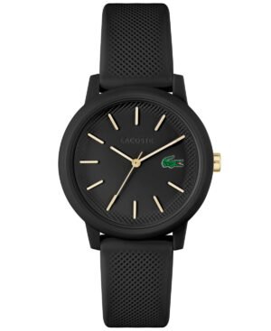 Women's L.12.12 Black Silicone Strap Watch 36mm