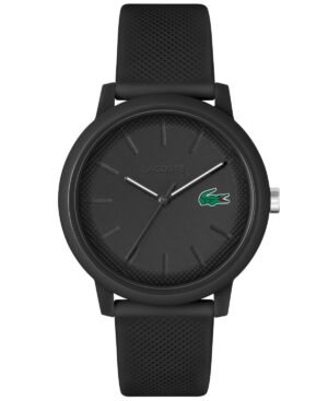 Men's L.12.12 Black Silicone Strap Watch 42mm