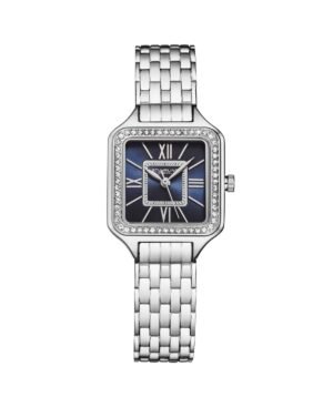 Confidant 4020 Women s Square Watch - Quartz Movement, 27mm Case, Crystal-Accented Bezel, Stainless Steel Bracelet