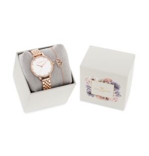 Rainbow Women's Watch & Heart Bracelet Gift Set, 34mm