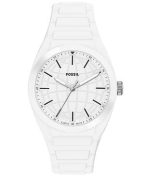 Men's Everett Three-Hand White Silicone Watch 42mm