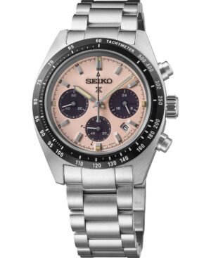 Seiko Men's Chronograph Prospex Speedtimer Solar Stainless Steel Bracelet Watch 39mm