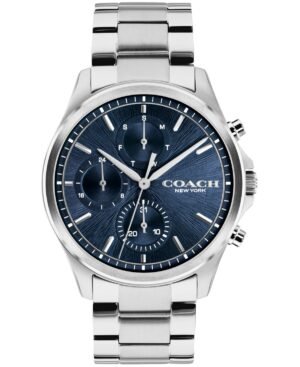 COACH Men's Oliver Silver-Tone Stainless Steel Bracelet Watch 41mm