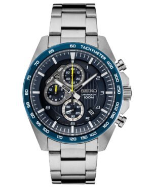 Seiko Men's Chronograph Stainless Steel Bracelet Watch 43.9mm
