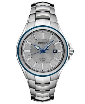 Seiko Men's Coutura Solar Gray Stainless Steel Bracelet Watch 42.5mm