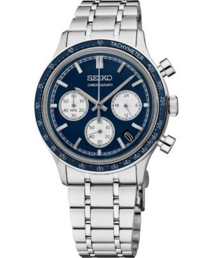 Seiko Men's Essentials Silver Stainless Steel Bracelet Watch, 38.7mm