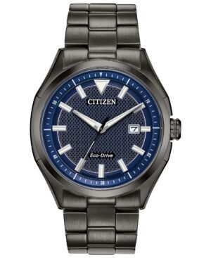 Citizen Drive From Citizen Eco-Drive Men's WDR Black Stainless Steel Bracelet Watch 41mm