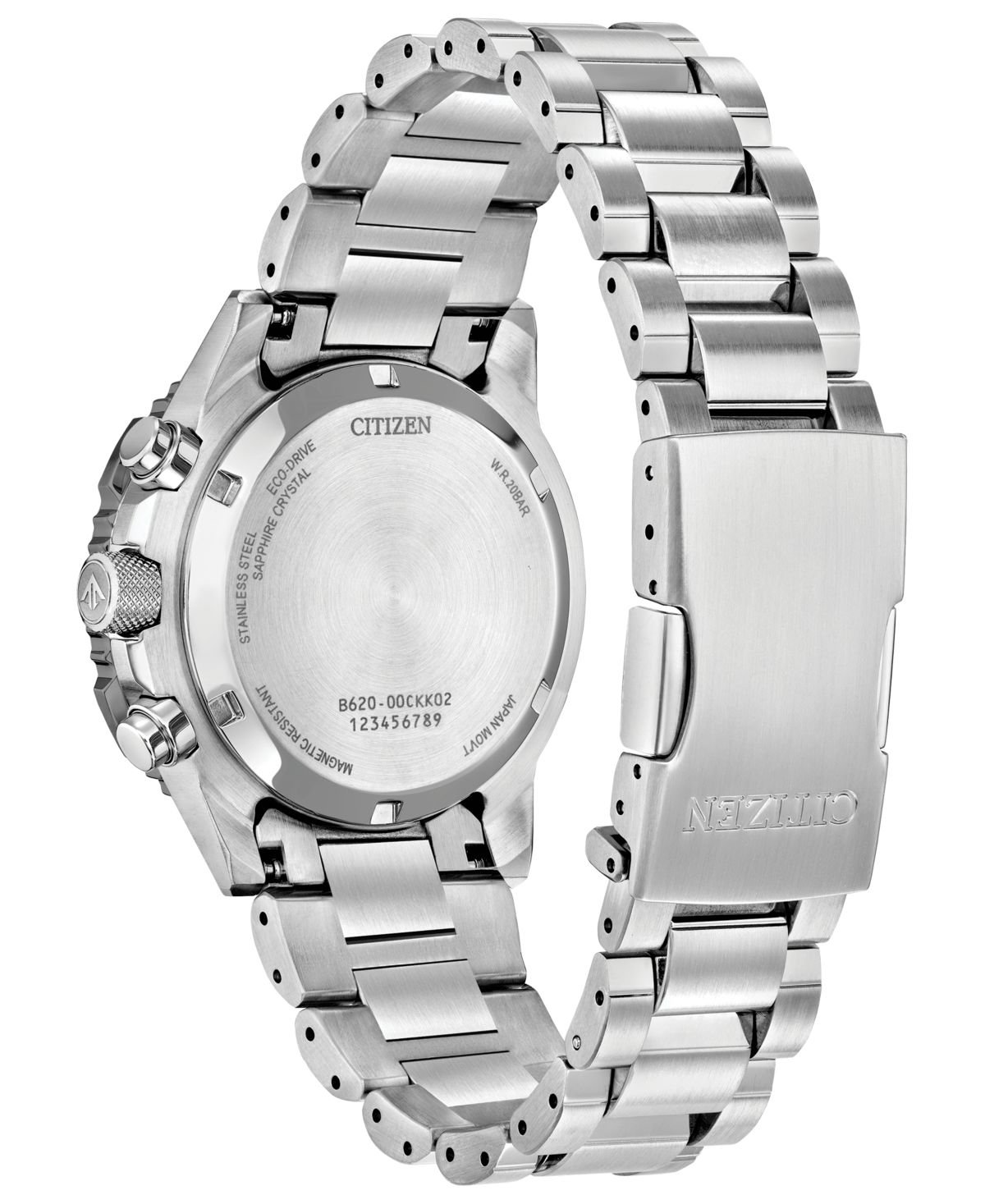 Citizen Men's Promaster Eco Navihawk Chronograph Stainless Steel Bracelet Watch 40mm