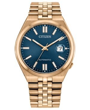 Citizen Men's Tsuyosa 60 Rose Gold-Tone Stainless Steel Bracelet Watch, 40mm