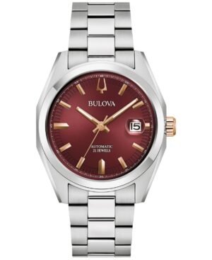 Bulova Men's Automatic Surveyor Stainless Steel Bracelet Watch 39mm
