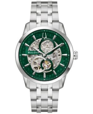 Bulova Men's Classic Sutton Automatic Silver-Tone Stainless Steel Bracelet Watch 40mm