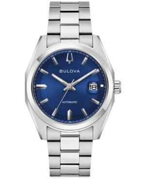 Bulova Men's Classic Surveyor Automatic Silver-Tone Stainless Steel Bracelet Watch 39mm