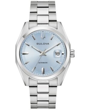 Bulova Men's Classic Surveyor Automatic Silver-Tone Stainless Steel Bracelet Watch 39mm