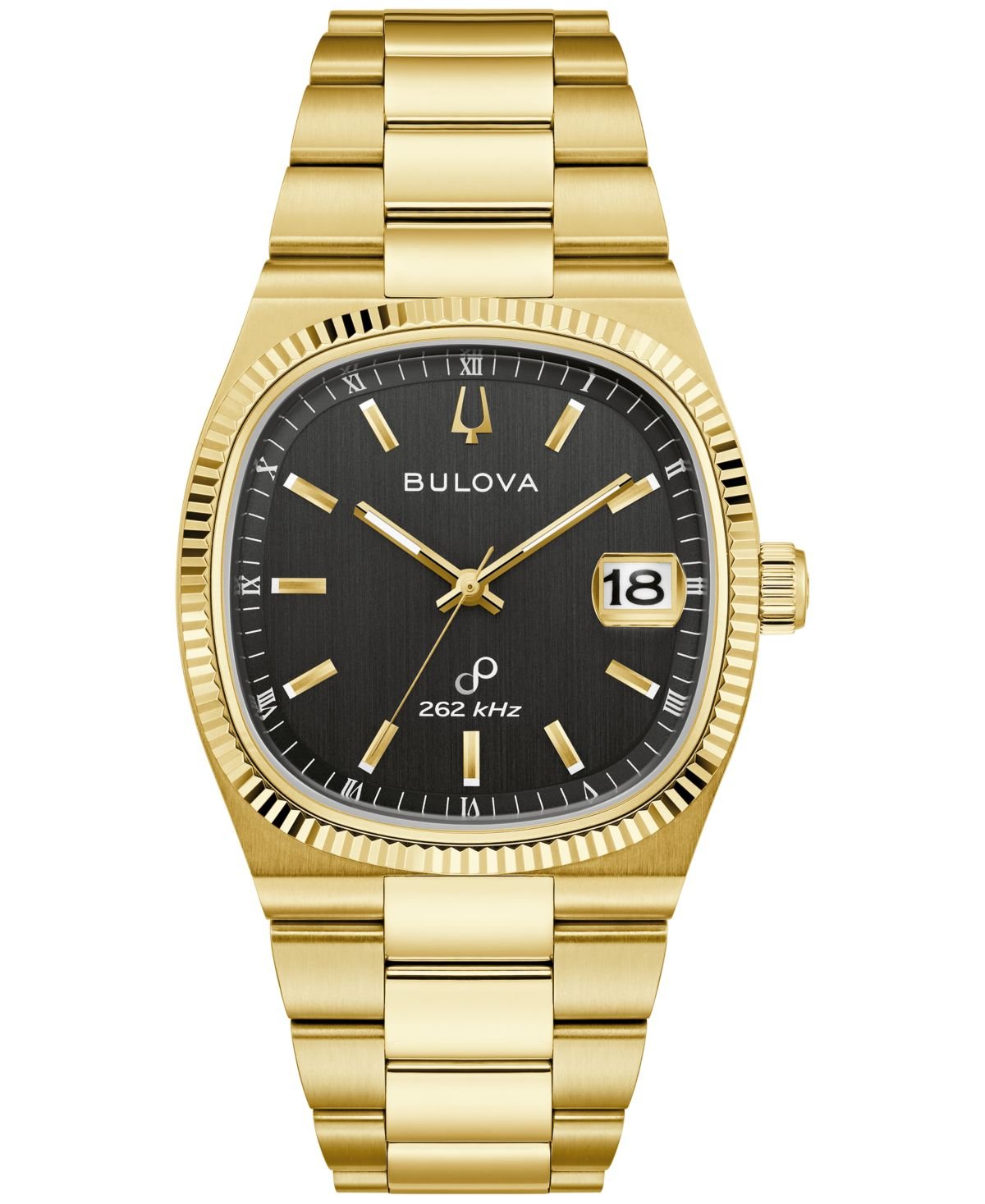 Bulova Men's Classic Super Seville Gold-Tone Stainless Steel Bracelet Watch 37.5mm