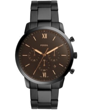 Fossil Mens Neutra Chrono black stainless steel bracelet
