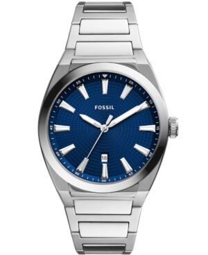 Fossil Men's Everett Silver-Tone Stainless Steel Bracelet Watch 42mm