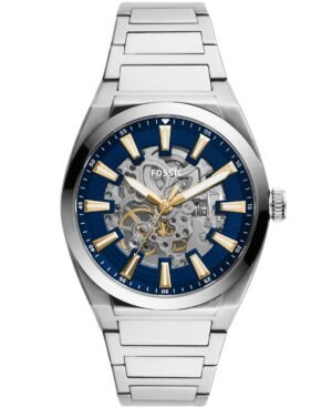 Fossil Men's Everett Automatic Silver-tone Stainless Steel Watch 42mm