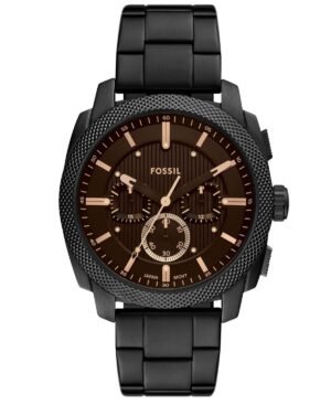 Fossil Men's Machine Chronograph Black Stainless-Steel Watch, 44mm