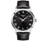 Tissot Men's Swiss Classic Dream Black Leather Strap Watch 42mm
