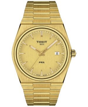 Tissot Men's PRX Gold-Tone Stainless Steel Bracelet Watch 40mm