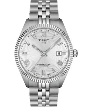 Tissot Men's Ballade Power Silver Stainless Steel Bracelet Watch, 39mm