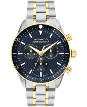 Movado Men's Heritage Two Tone Stainless Steel Bracelet Watch 42mm