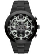 Movado Men's Bold Fusion Swiss Quartz Chrono Ionic Plated Black Stainless Steel Watch 44.50mm