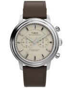 Timex Men's Chronograph Brown Leather Watch, 41mm