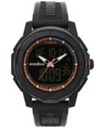 Timex Men's Digital Black Polyurethane Strap Watch, 47mm
