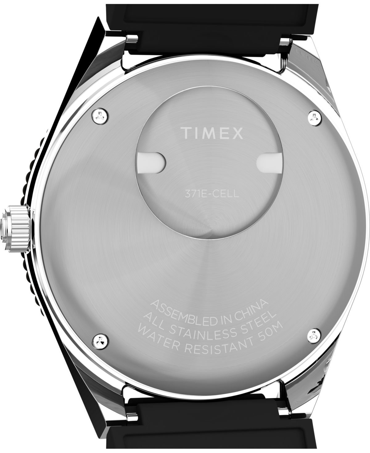 Timex Men's Analog Black Rubber Strap Watch, 38mm