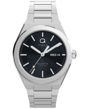 Timex Men's Quartz Analog Silver-Tone Stainless Steel Watch, 39mm