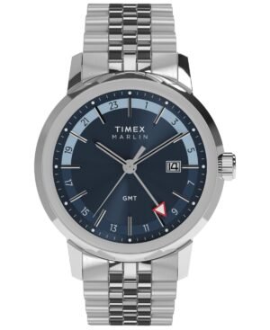 Timex Men's Quartz Analog Silver-Tone Stainless Steel Watch, 40mm