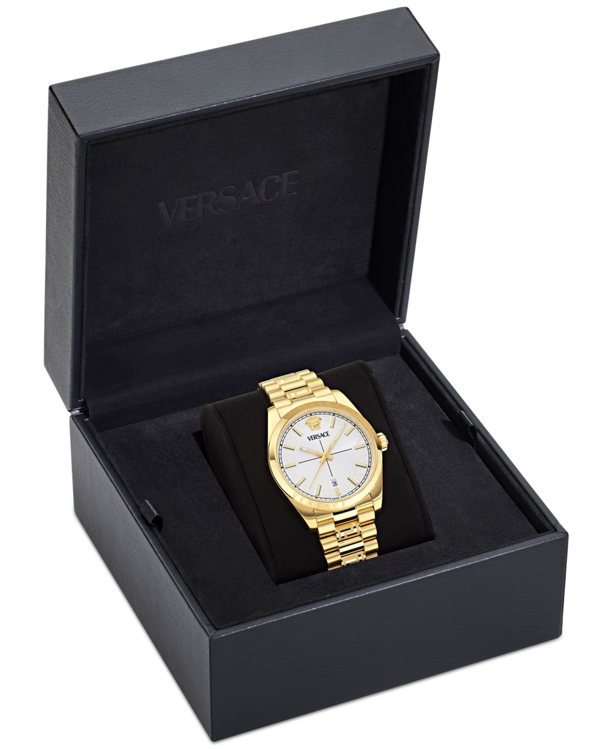 Versace Men's Swiss Millenyium Gold Ion Plated Bracelet Watch 40mm
