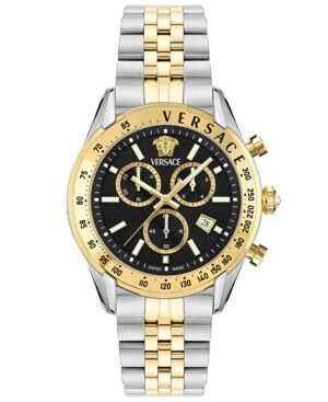 Versace Men's Chrono Master Two-Tone Stainless Steel Bracelet Watch, 44mm