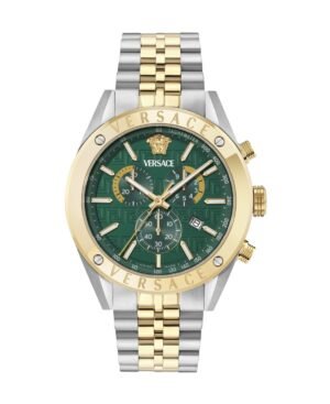 Versace Men's Athletic Two-Tone Stainless Steel Bracelet Watch, 44mm