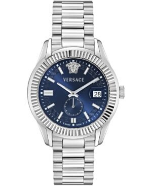 Versace Men's Apodis Silver Stainless Steel Bracelet Watch 41mm
