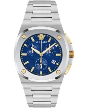Versace Men's Tolomeo Chrono Two-Tone Stainless Steel Bracelet Watch 40x49mm