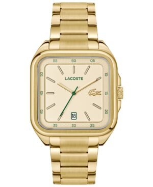 Lacoste Men's L.12.12 Up Gold Tone Stainless Steel Bracelet Watch 39mm