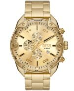 Diesel Men's Spiked Gold-Tone Stainless Steel Bracelet Watch, 49mm