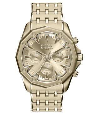 Diesel Men's Stinger Quartz Chronograph Gold Stainless Steel Watch, 46mm