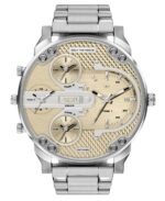 Diesel Men's Mr. Daddy Slim Quartz Multifunction Silver Stainless Steel Watch, 54mm