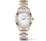 Longines Women's Swiss Conquest Classic Diamond (1/20 ct. t.w.) Two-Tone Stainless Steel Bracelet Watch 34mm