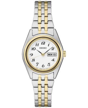 Seiko Women's Analog Essentials Two-Tone Stainless Steel Bracelet Watch 25mm
