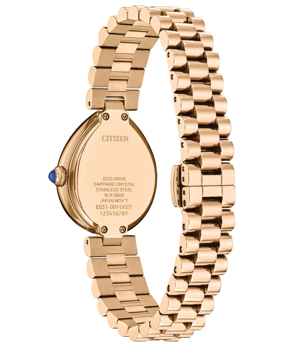 Citizen Women's Eco-Drive Classic Rainell Rose Gold-Tone Stainless Steel Bracelet Watch, 26mm