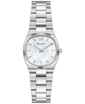 Bulova Women's Classic Super Seville Silver-Tone Stainless Steel Bracelet Watch 25mm