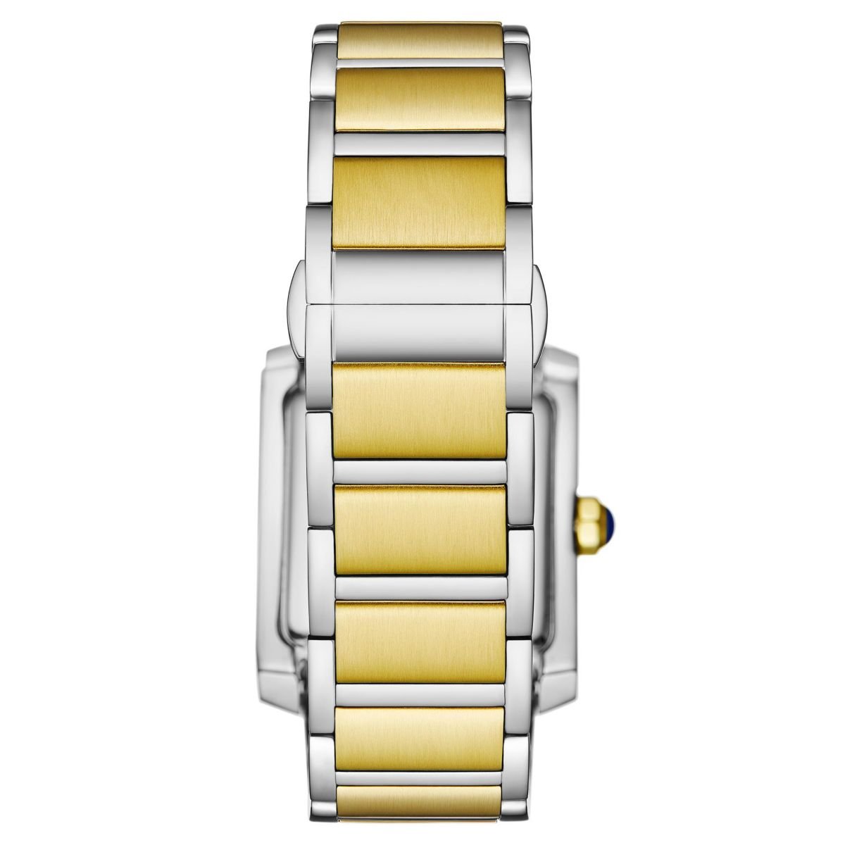 Stuhrling Elan 4088.3 Women s Rectangular Quartz Watch, Two-Tone Stainless Steel Bracelet