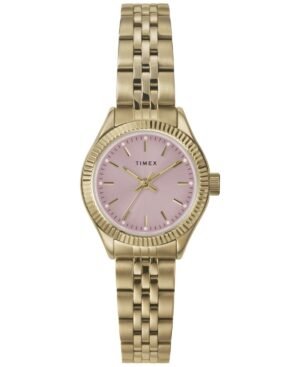 Timex Women's Quartz Analog Gold-Tone Stainless Steel Watch, 25mm